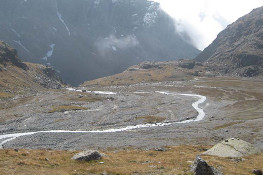 Vista del pianoro sottostante il Bivacco Ivrea (Foto P. Terzolo)