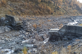 Briglia ammalorata sul torrente Chisone