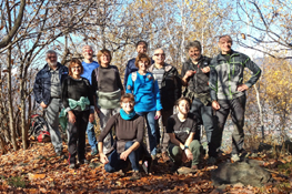 Foto di gruppo dei partecipanti al team building