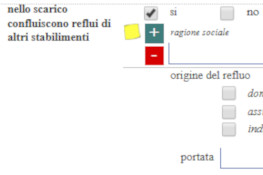 Sezione della modulistica di Sistema Piemonte prevista per gli scarichi di acque reflue industriali