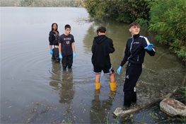 Campionamento autunnale delle acque presso il lago di Arignano