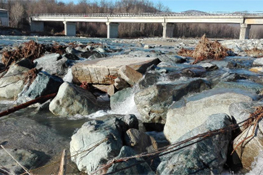 Veduta della soglia del ponte di Cirié - Robassomero