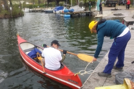 I canoisti rientrano al lido di Anzasco/3