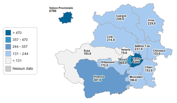 distribuzione sul territorio