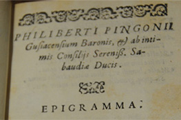 Succisivae Horae dedicate a Pingone (1589)