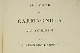 Manzoni: Il Conte di Carmagnola