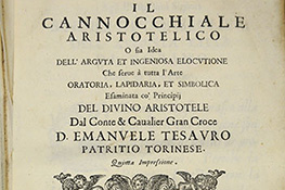 Il Canocchiale aristotelico del Tesauro