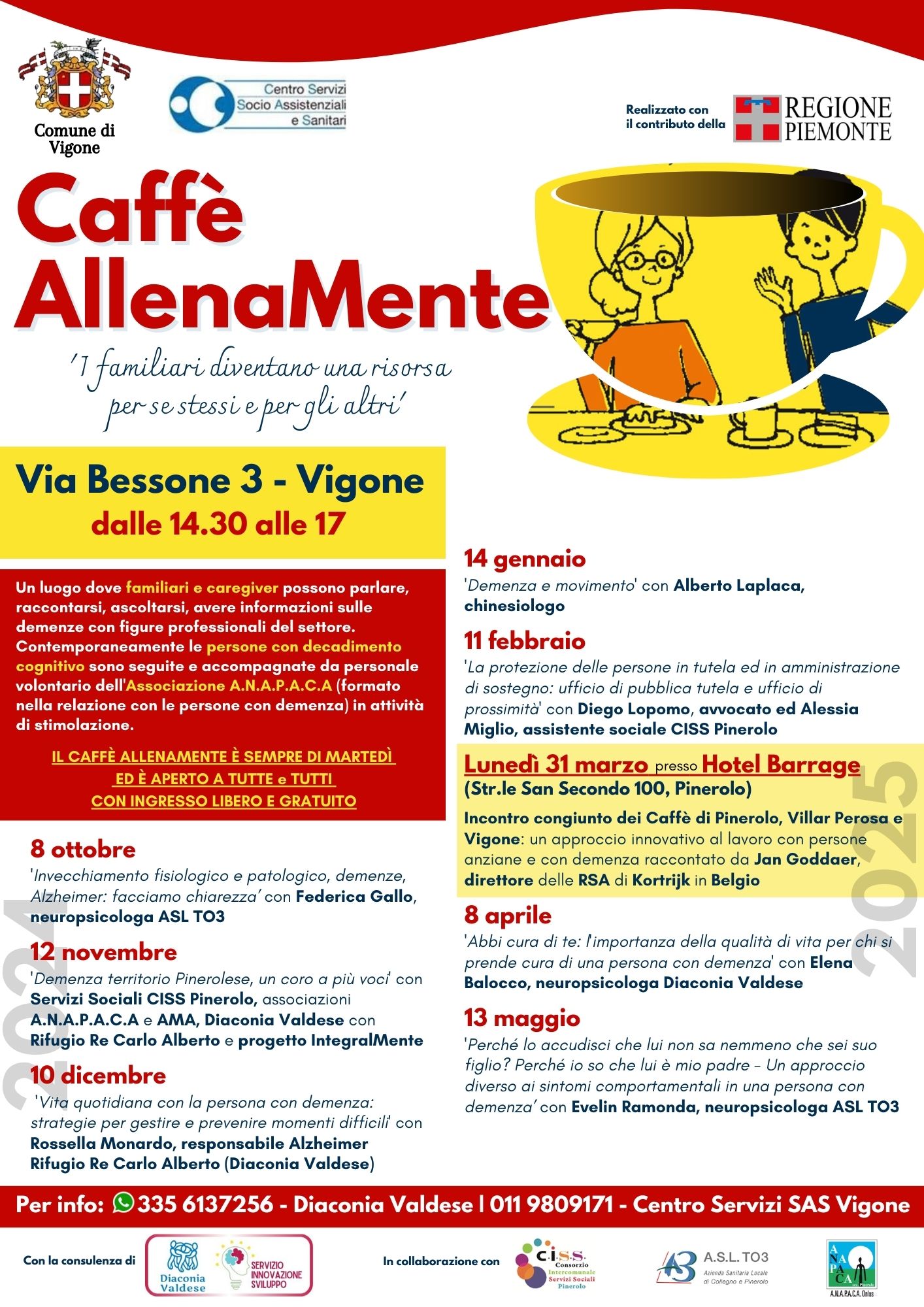 Calendario Caffè Alzheimer Vigone