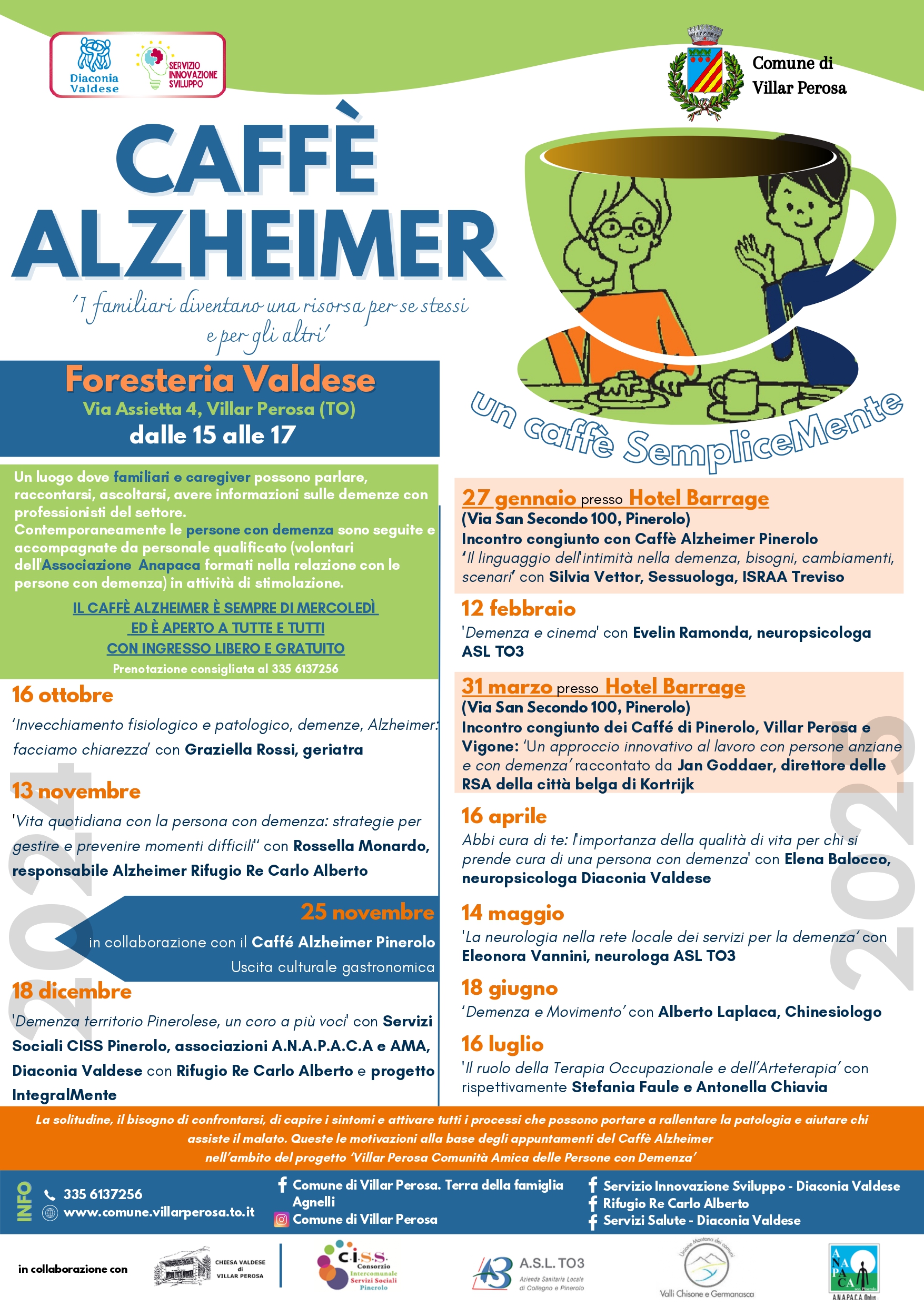 Calendario Caffé Alzheimer Villar Perosa 