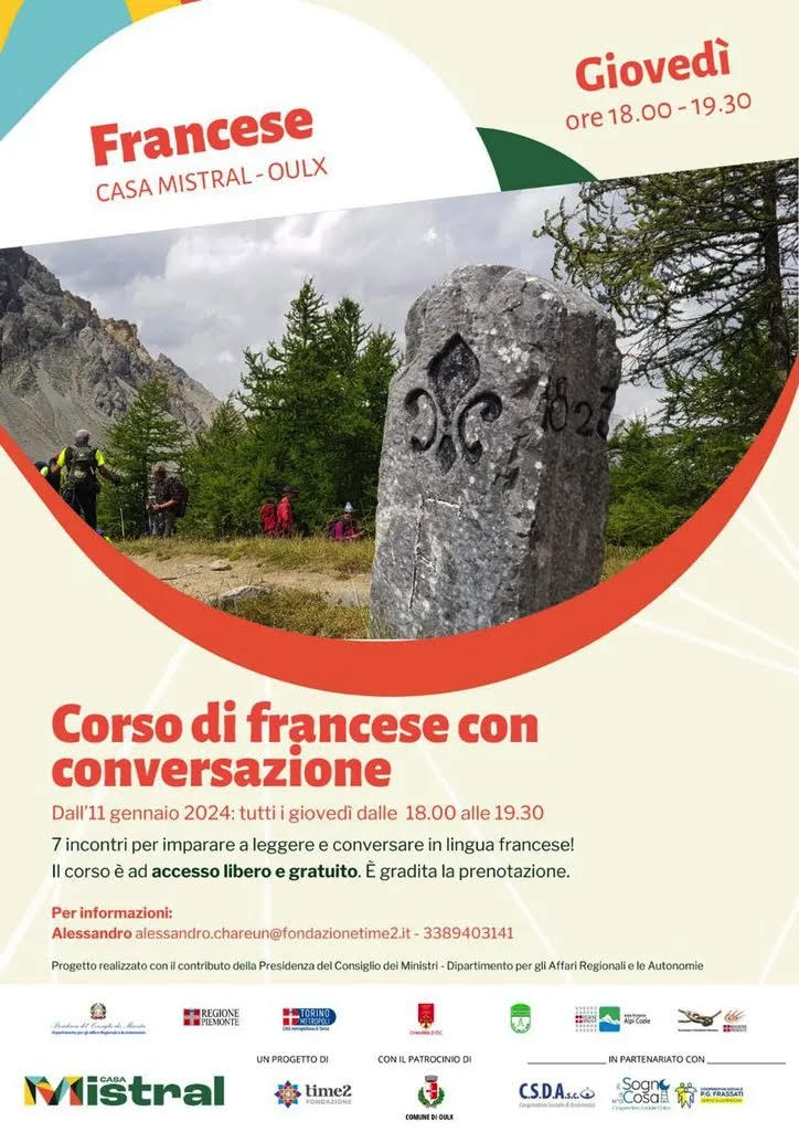 Locandina Corso francese Oulx 2024