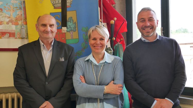 Sindaco Scarmagno Grassino Consigliera Cambursano Vicesindaco Suppo 12 05 2025 3