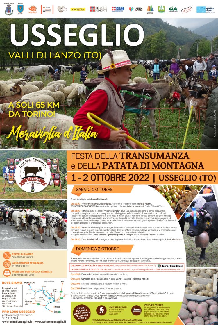 annuncio Festa Transumanza Usseglio 01-02 10 2022