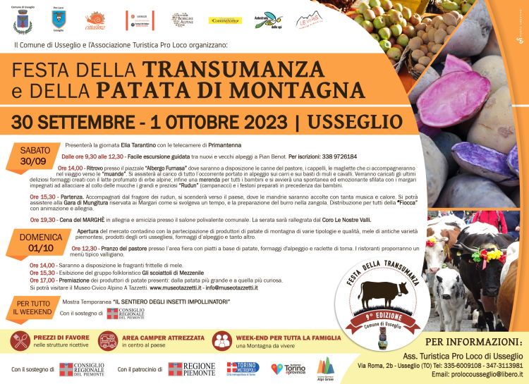 annuncio Festa Transumanza Usseglio 2023