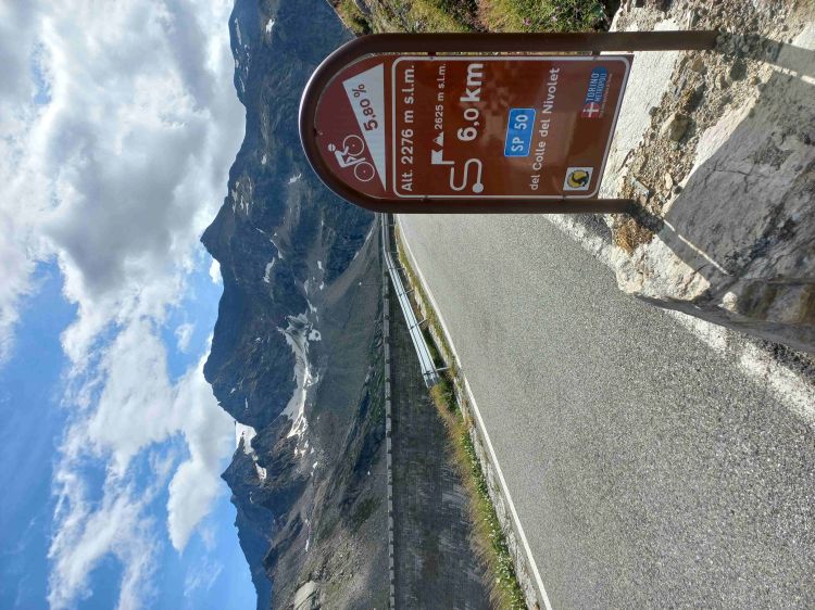cartelli indicazioni per ciclisti SP 50 Colle Nivolet repertorio 2