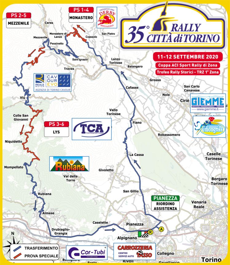 cartina 35 Rally Città di Torino