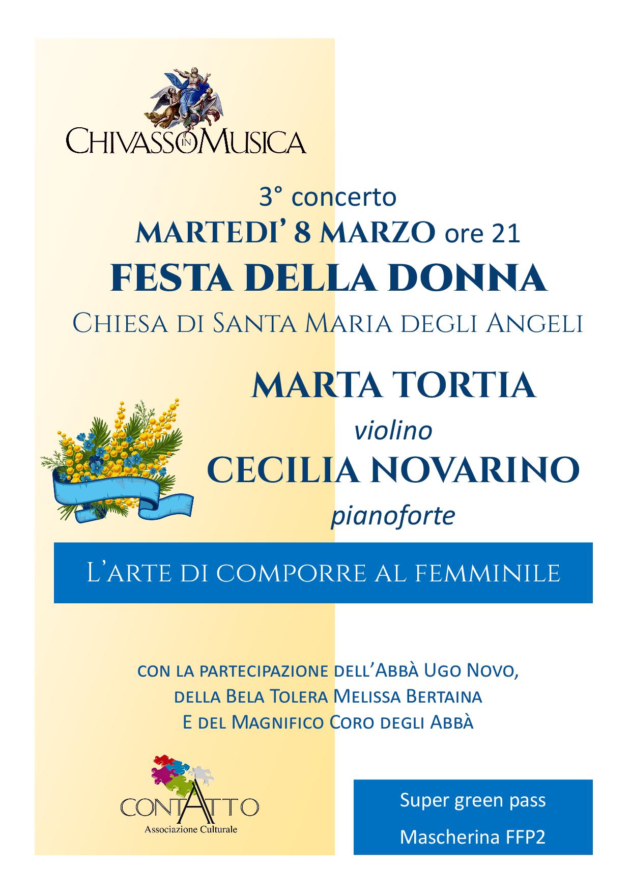 concerto Festa della Donna Chivasso in Musica 08 03 2022