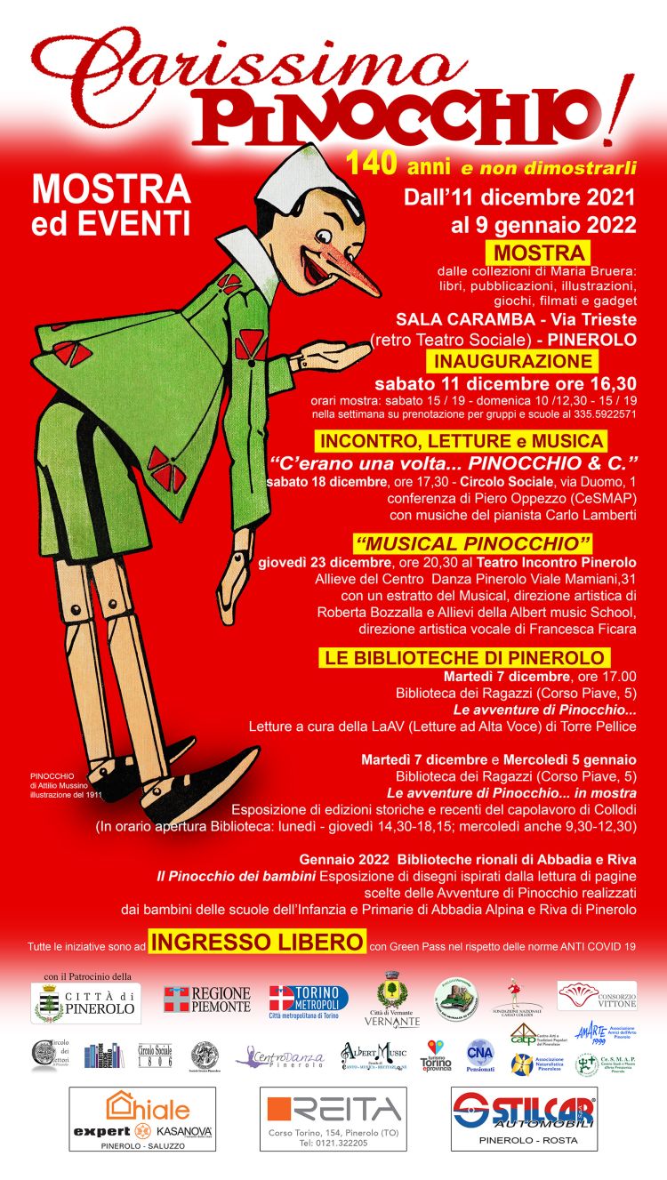 locandina Carissimo Pinocchio Pinerolo 2021