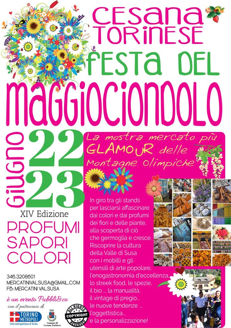 locandina Festa Maggiociondolo Cesana 22-23 06 2024
