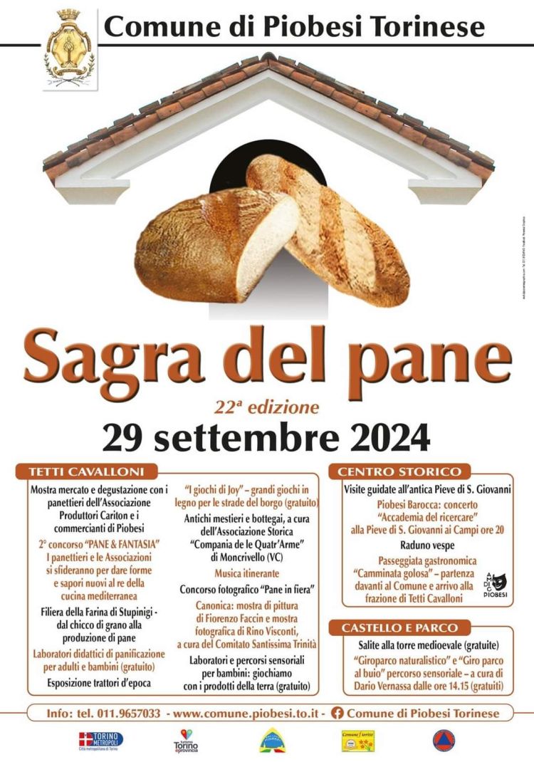 locandina Festa Pane Piobesi Torinese 29 09 2024