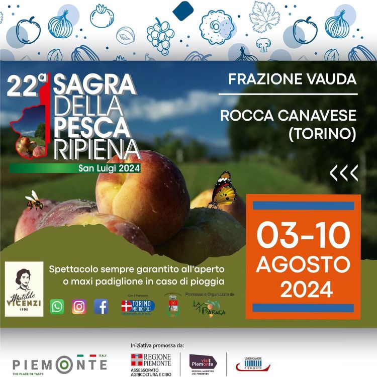 locandina Festa Pesca Ripiena Vauda 2024