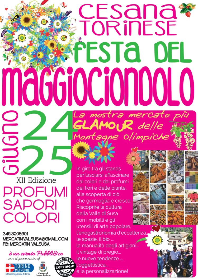 locandina Festa del Maggiociondolo Cesana 2023