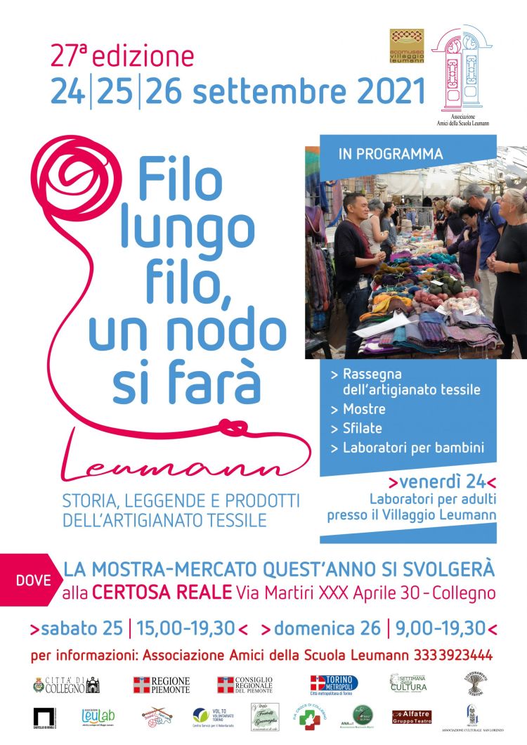 locandina Filo lungo filo Collegno 24-26 09 2021