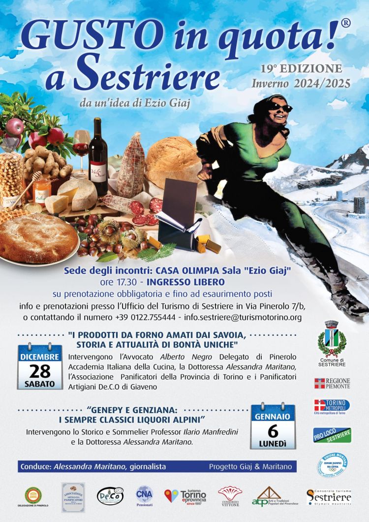 locandina Gusto in Quota Casa Olimpia inverno 2024-2025