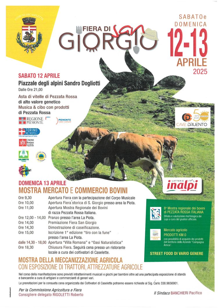 locandina Mostra Regionale Pezzata Rossa Caselette 12-13 04 2025
