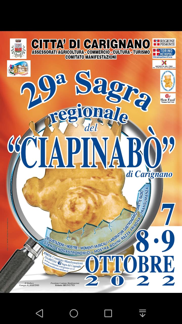 locandina Sagra Ciapinabò 2022