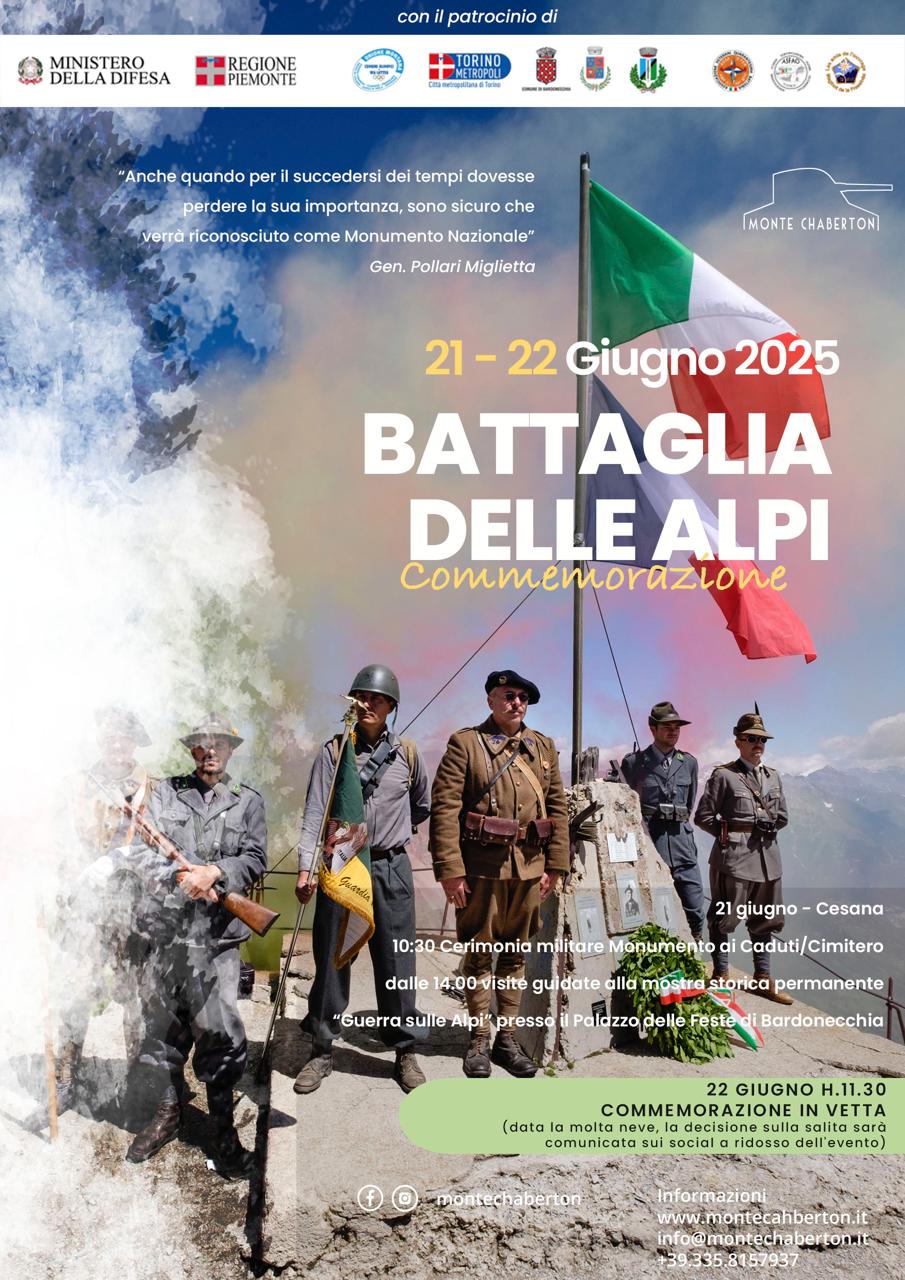 locandina commemorazione Battaglia Chaberton 21-22 06 2025