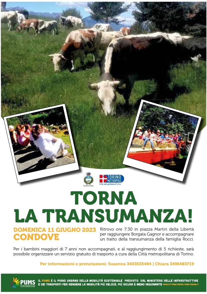 locandina transumanza Condove 2023