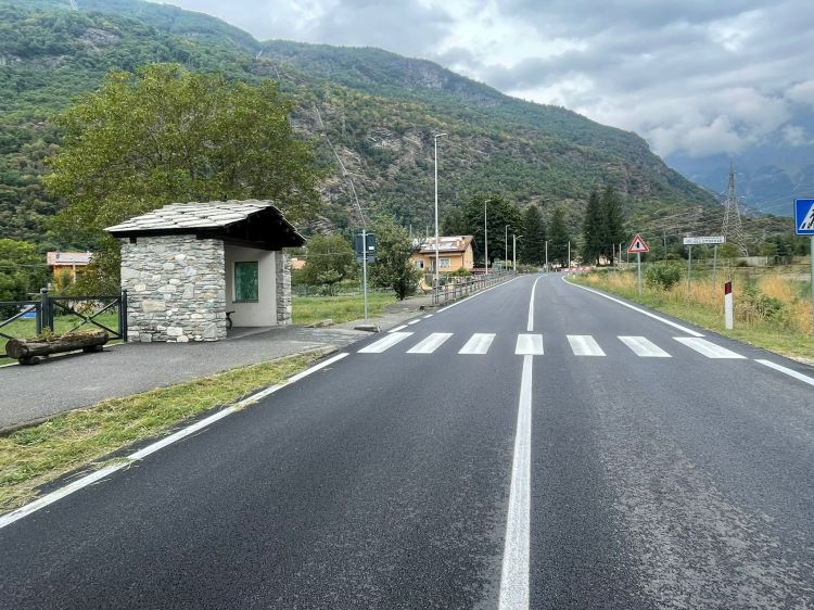 nuova pavimentazione SP 210 Venaus 1