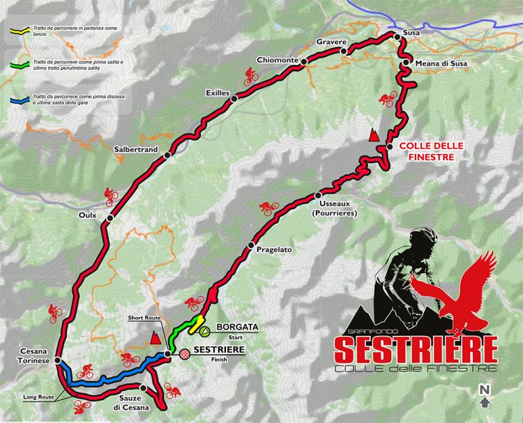 planimetria Gran Fondo Sestriere-Colle delle Finestre 2024
