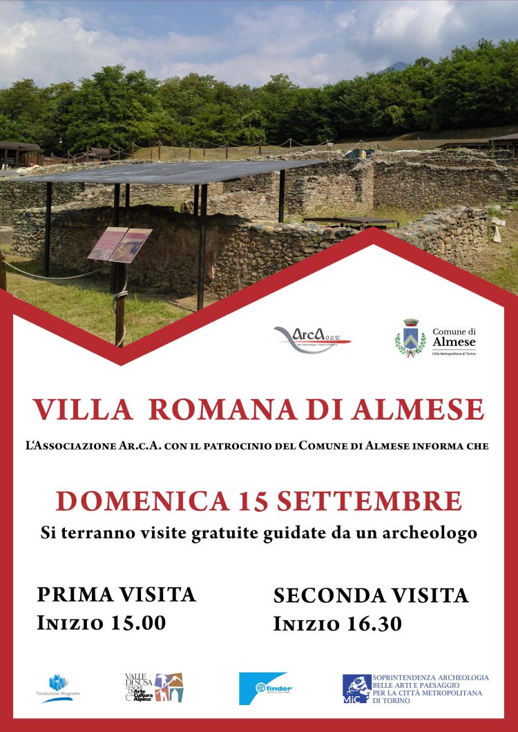 volantino visita Villa romana Almese 15 09 2024