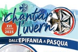 Paesaggio montano con la scritta Chantar d’Uvern