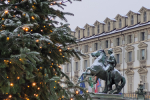 Piazza Castello durante la nevicata - foto di Mara Bertolone