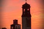 La torre porta e il campanile al tramonto - foto di Roberto Remogna
