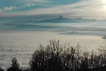 Dal monte San Giorgio... nuvole sotto il Monviso - foto di Carlo Parodi
