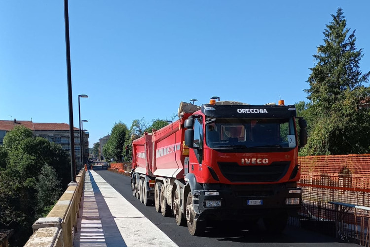 Prove di carico sul ponte SP 178 di Alpignano