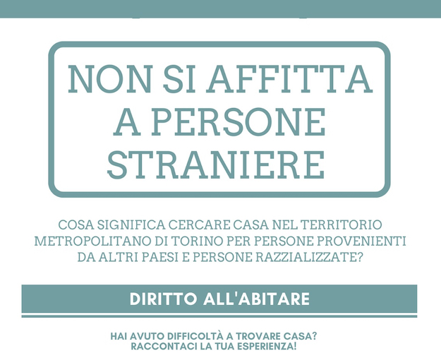 Non si affitta a persone straniere