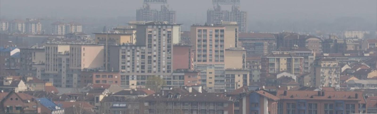Torino in una giornata di smog