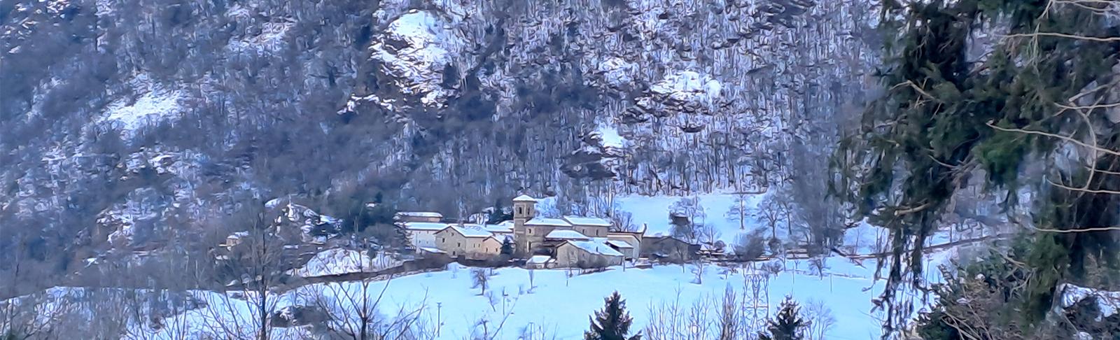 L'Abbazia di Novalesa avvolta dalla neve