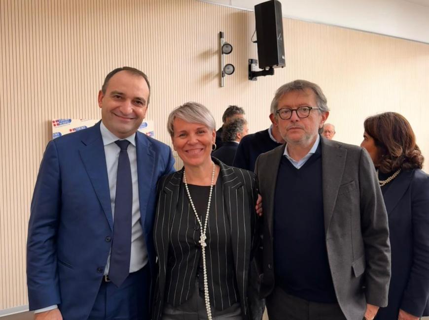 Il sindaco Stefano Lo Russo con Sonia Cambursano e Mario Calderini