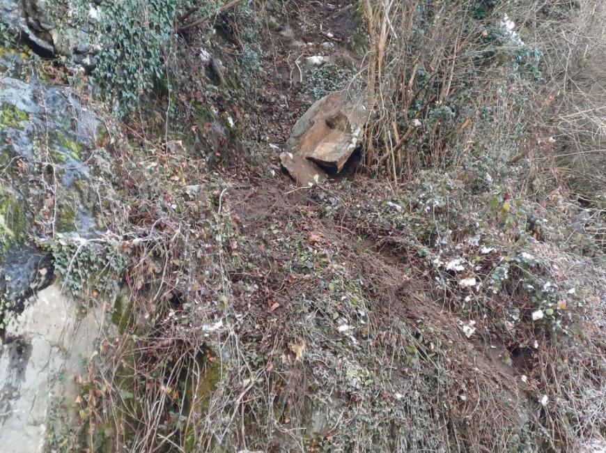 caduta massi sulla Sp 32