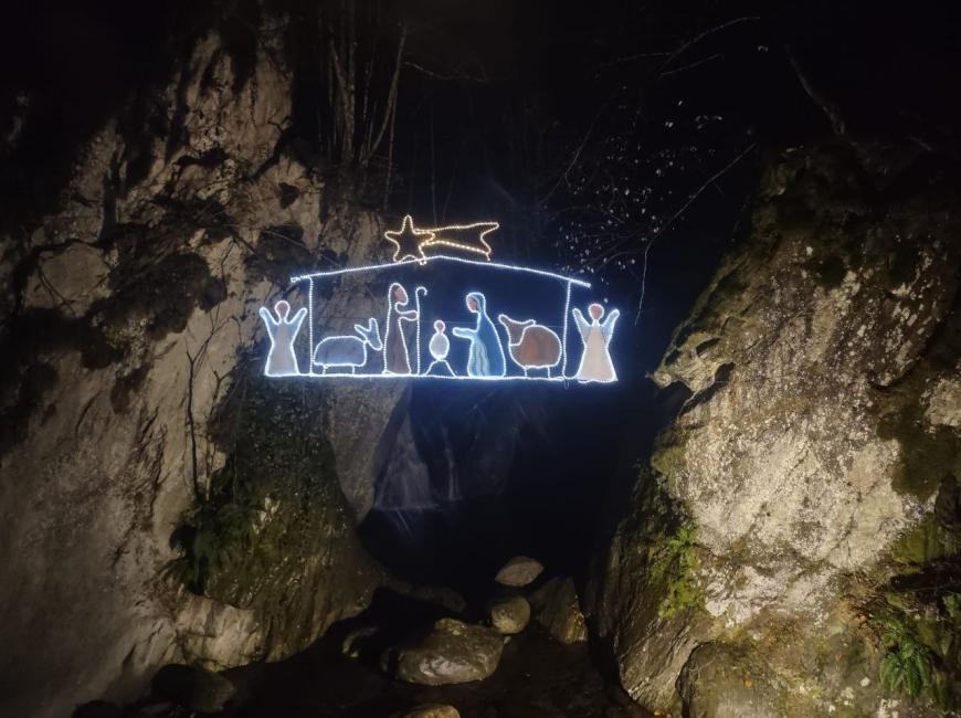 Uno dei presepi allestiti a Chronio