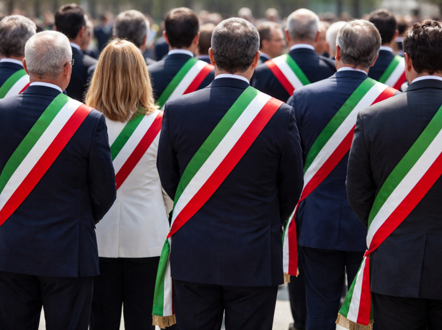 sindaci con la fascia tricolore