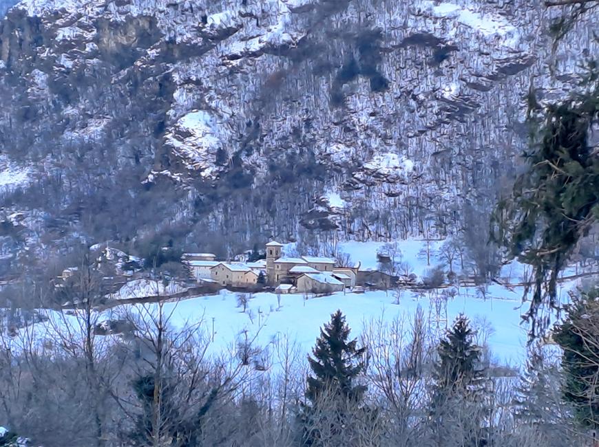 L'Abbazia di Novalesa avvolta dalla neve