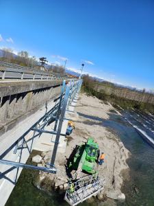 Lavori sul ponte a Villafranca  Piemonte