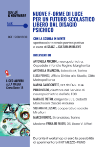 programma interventi evento progetto nuove forme con logo