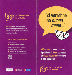 Volantino Sgarbuglio - Disturbo da gioco d'azzardo